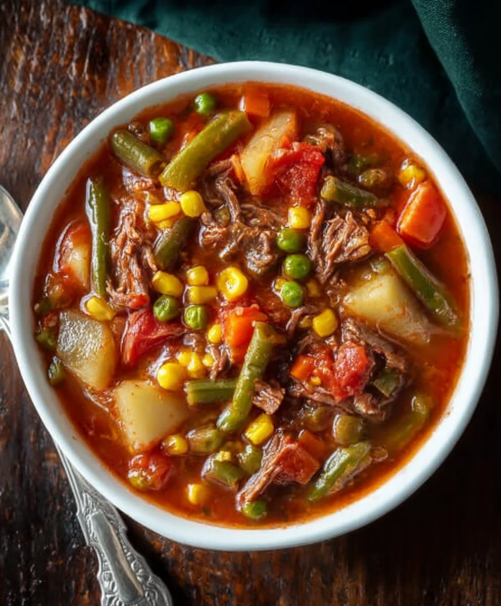 Mom's Old-Fashioned Vegetable Beef Soup Recipe
