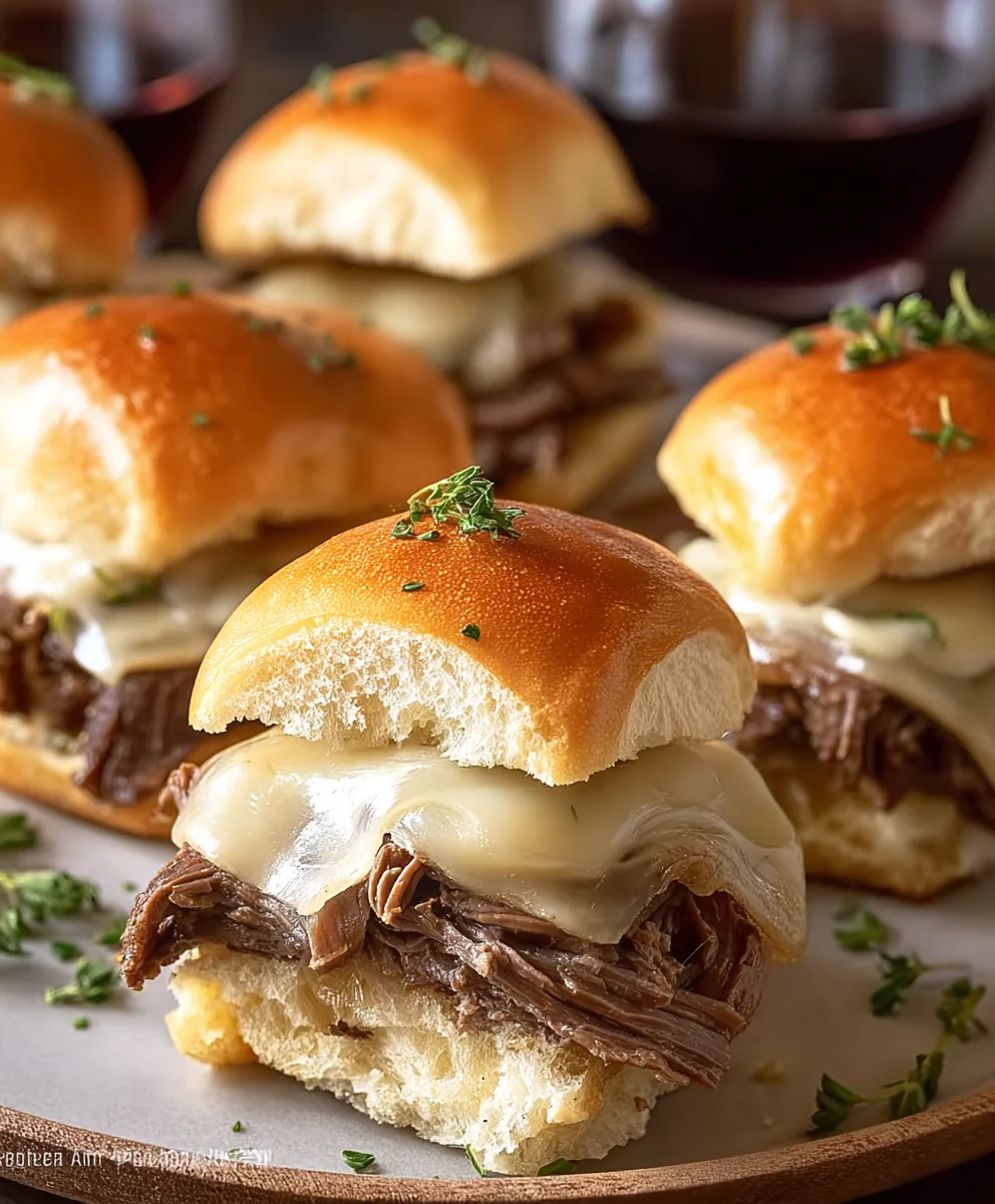 Easy French Dip Sliders-Flavorful Beef Bites