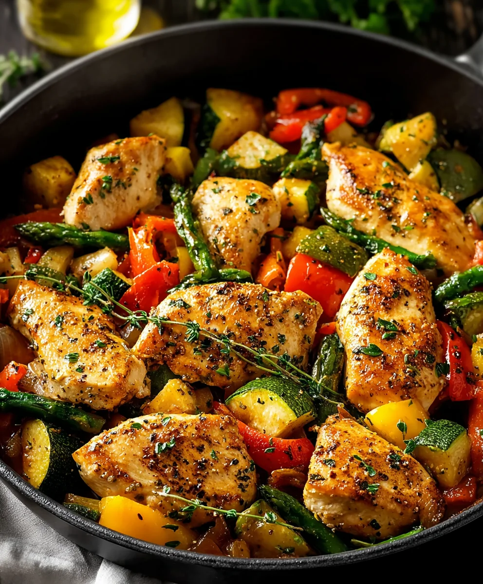 Easy Chicken and Vegetable Skillet Dinner