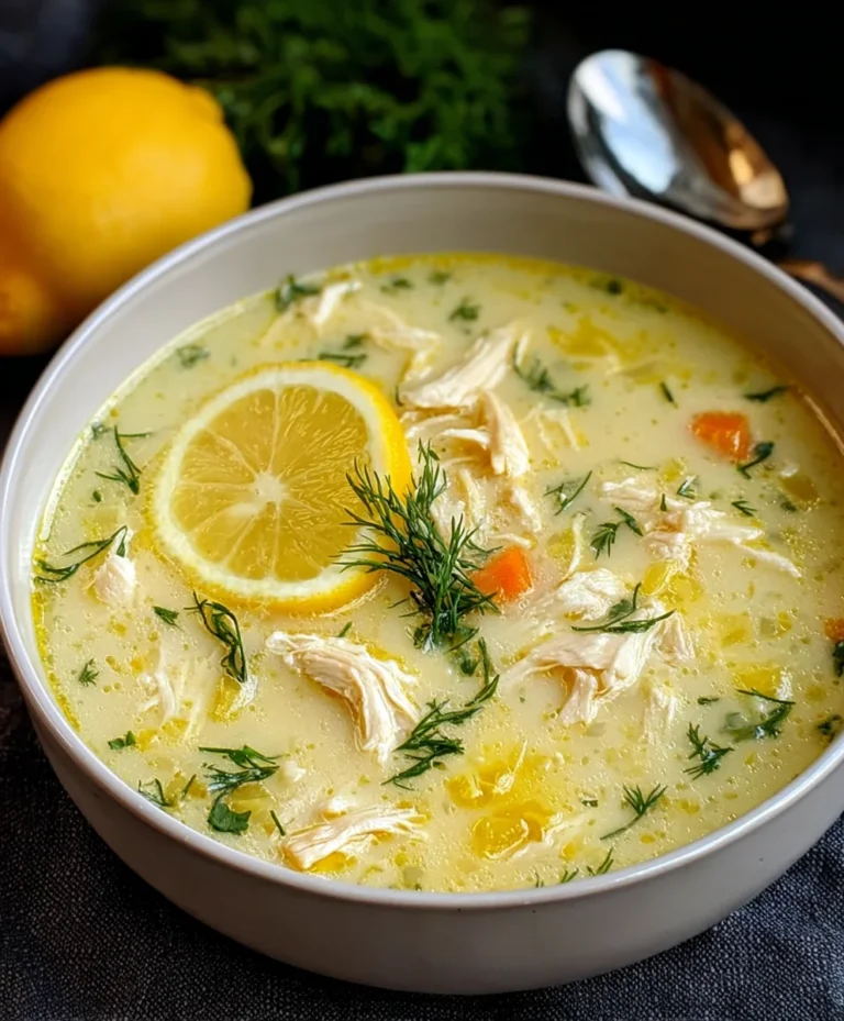 Avgolemono Greek Lemon Chicken Soup – Comforting & Delicious