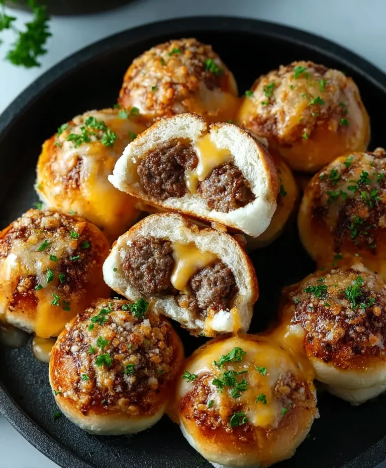 Garlic Parmesan Cheeseburger Bombs Recipe