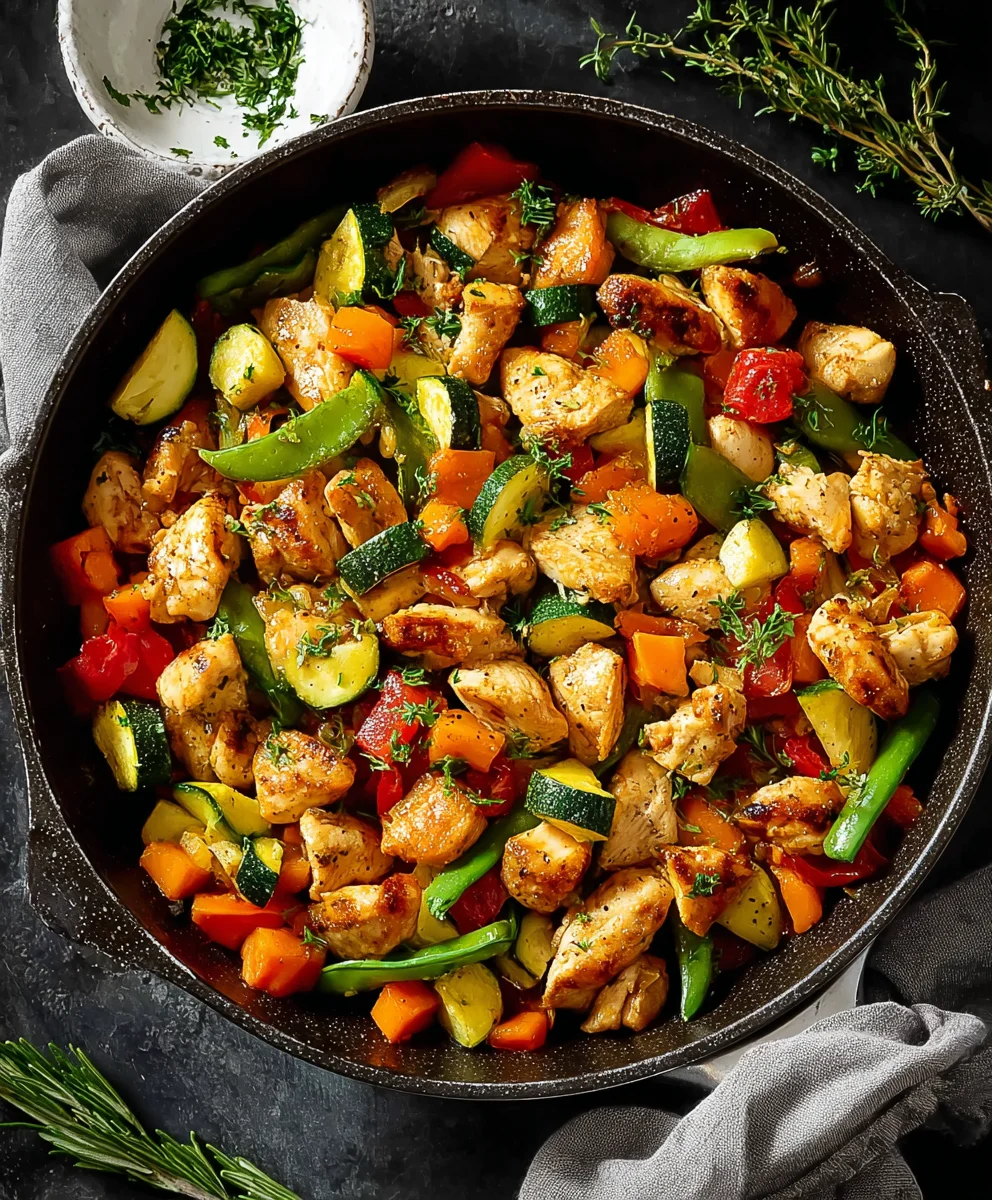Easy Chicken and Vegetable Skillet Dinner
