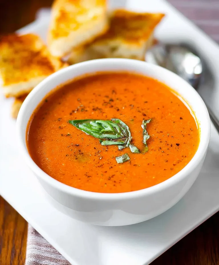 Roasted Tomato Basil Soup – Easy & Flavorful Recipe