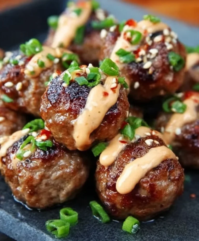 Korean BBQ Beef Meatballs Spicy Mayo Easy Recipe
