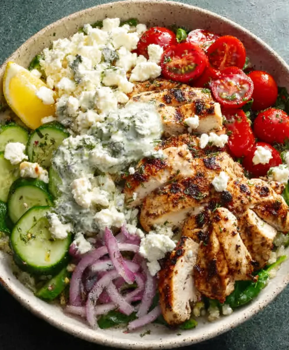 Greek Chicken Bowls- Easy Healthy Meal Prep