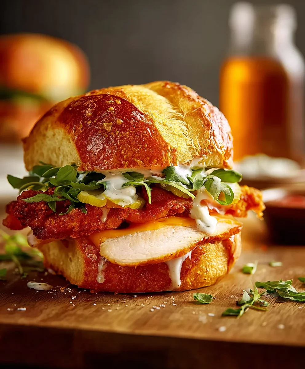 Spicy Baked Beef Nashville Hot Sandwich Recipe