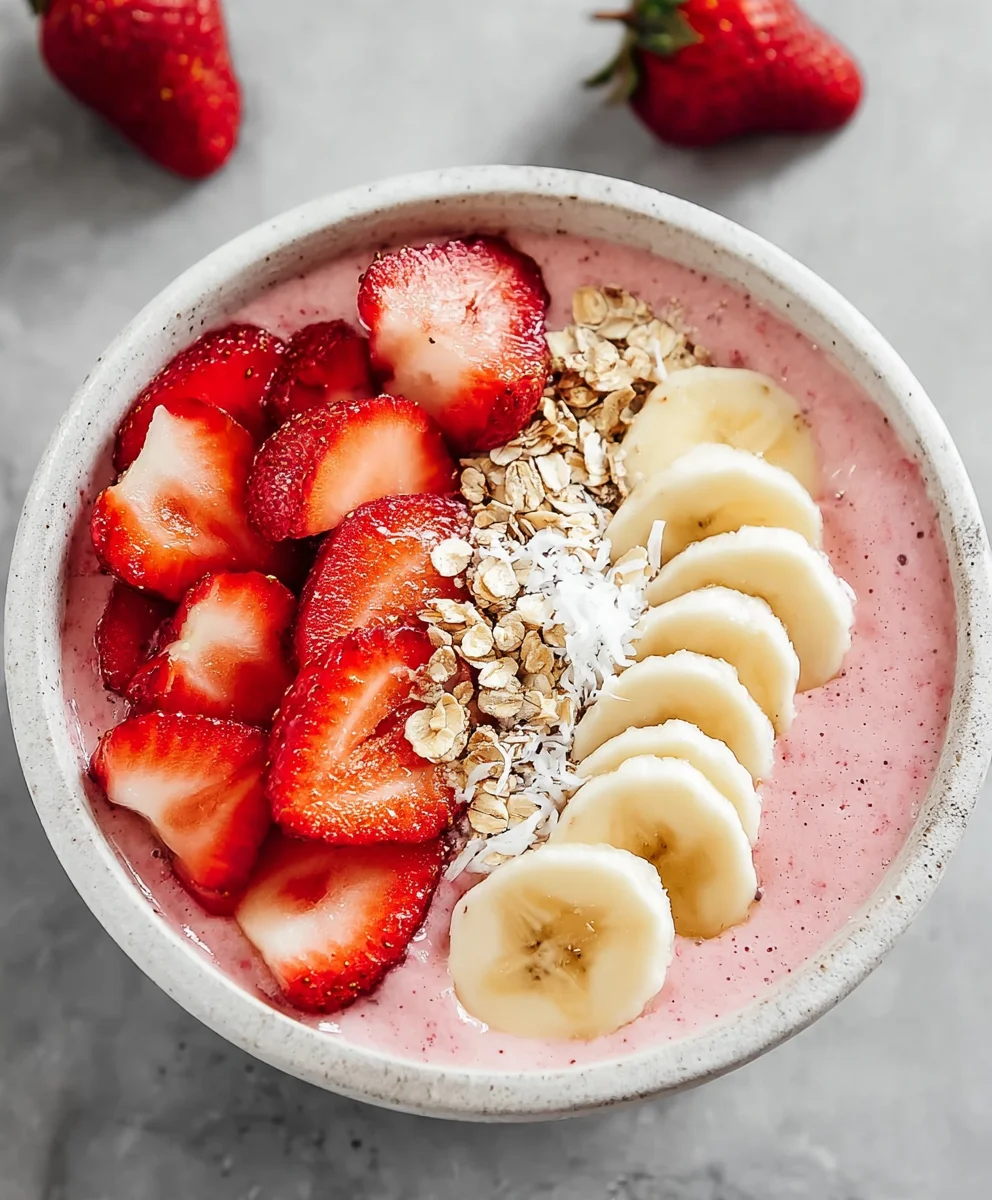 Strawberry Banana Smoothie Bowl- Easy Healthy Treat
