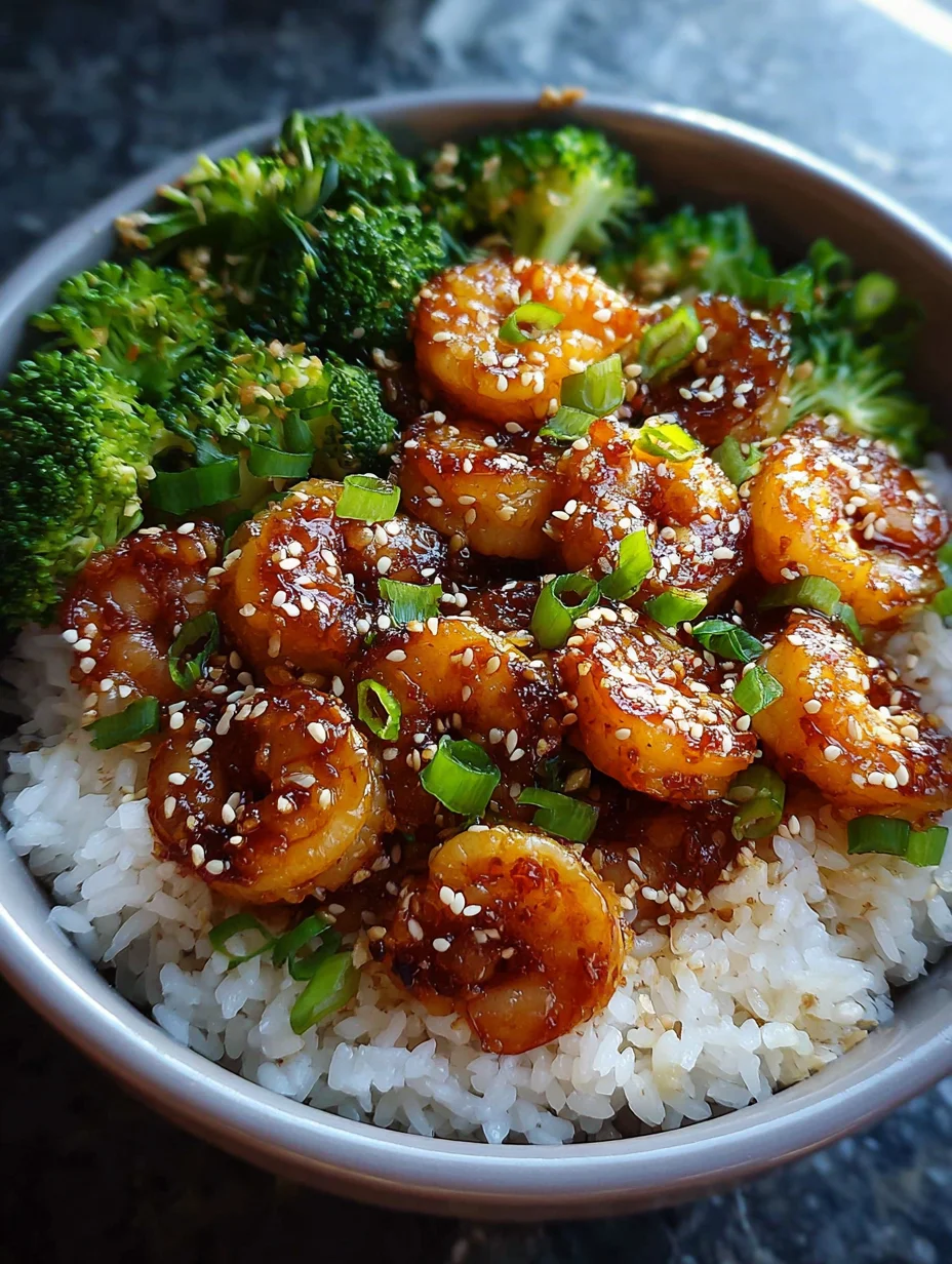 Honey Garlic Shrimp Bowls-Quick Easy Recipe