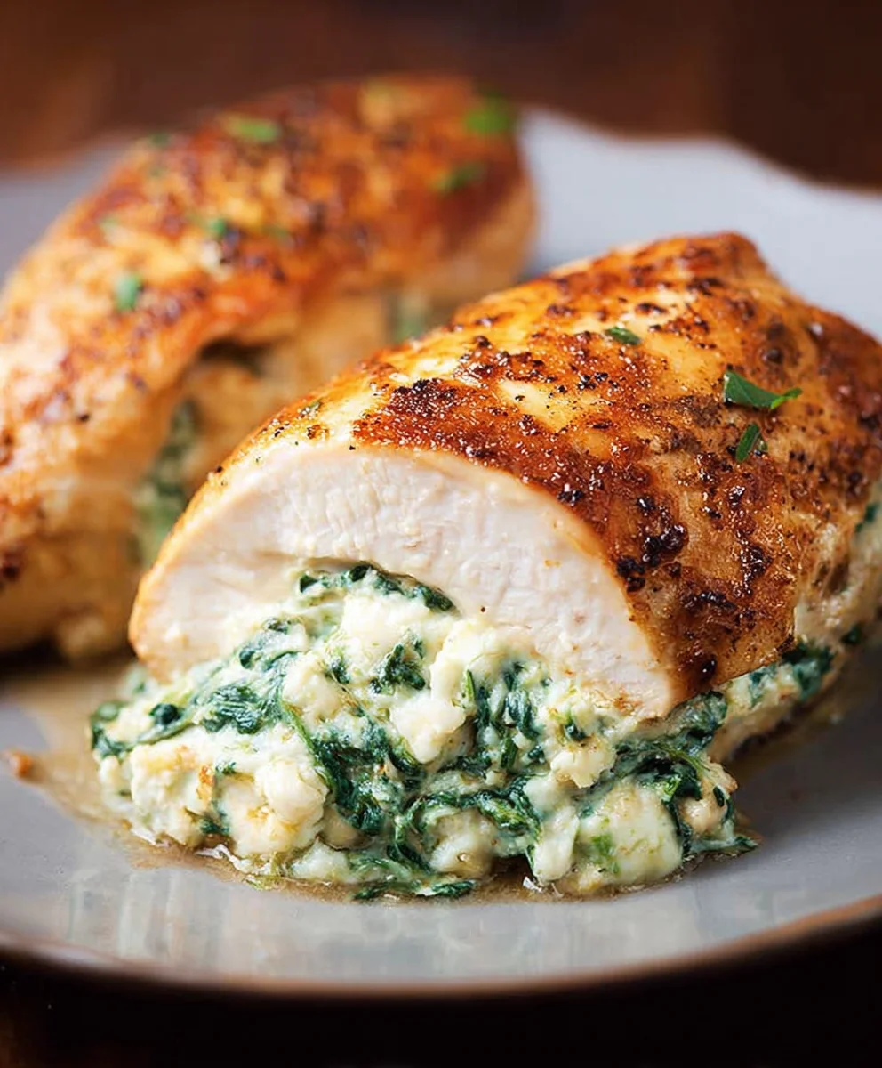 Spinach Stuffed Chicken Breasts - Easy & Delicious Dinner