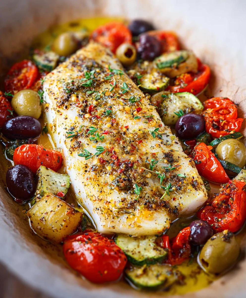 Easy Mediterranean Baked Fish-Quick Flavorful Dinner