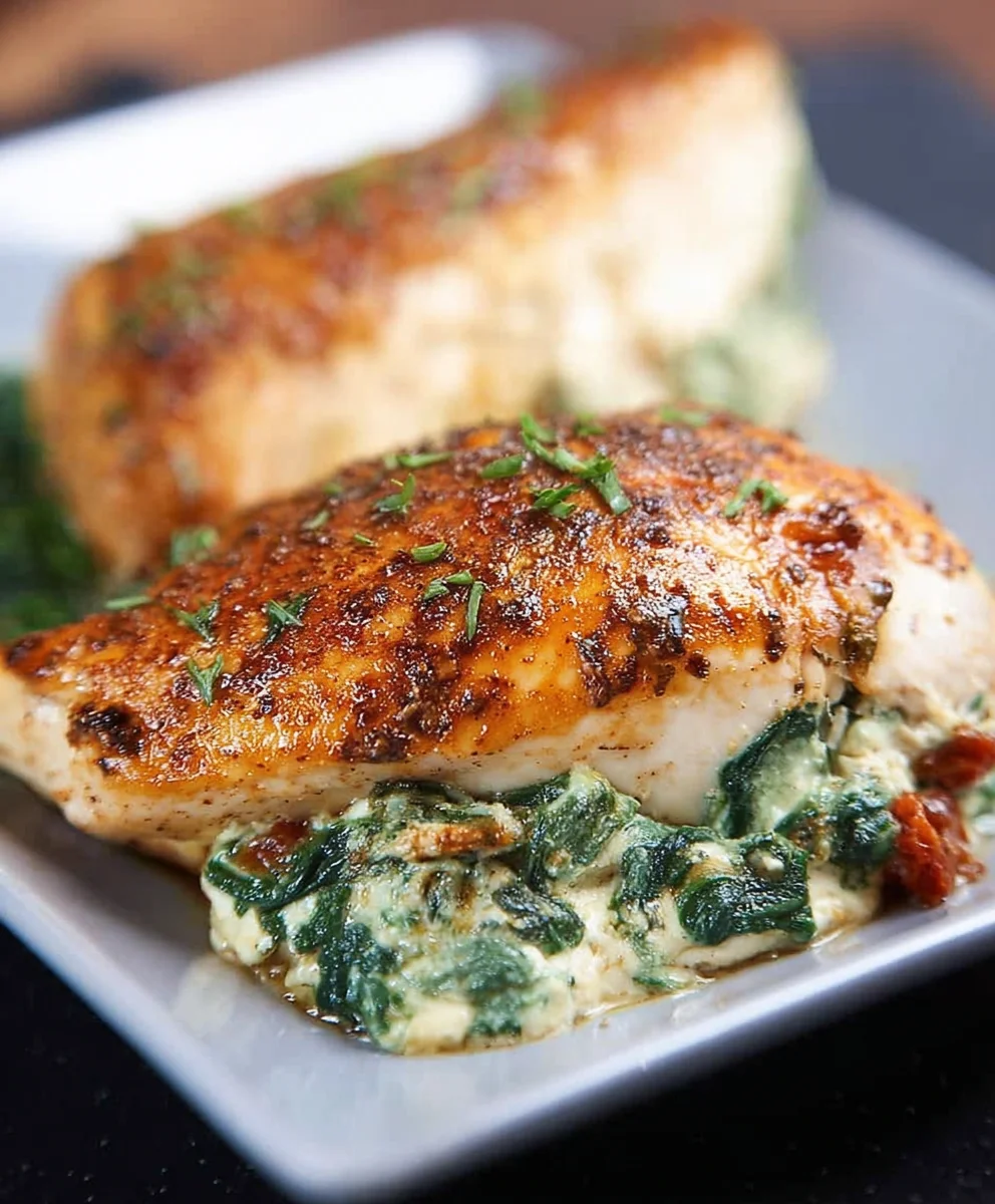 Spinach Stuffed Chicken Breasts - Easy & Delicious Dinner