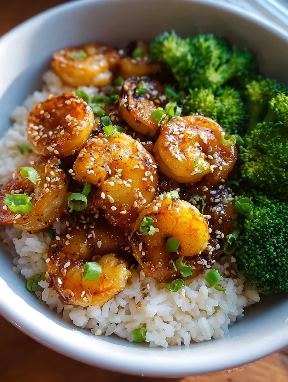 Honey Garlic Shrimp Bowls-Quick Easy Recipe
