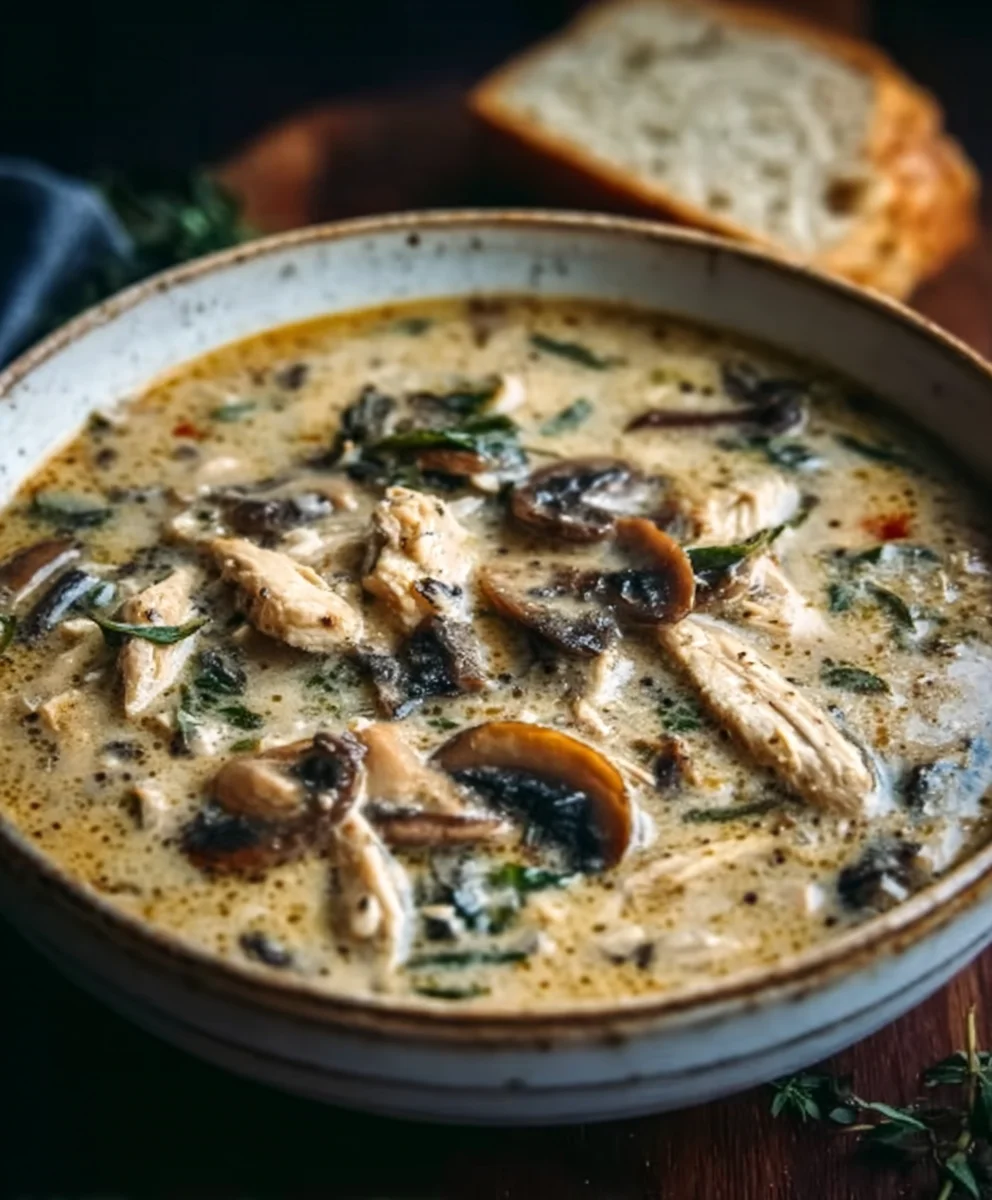Easy Rotisserie Chicken Mushroom Soup - Comforting Meal