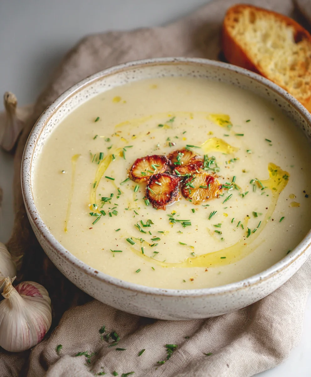 Easy Roasted Garlic Soup - Rich Comfort Food