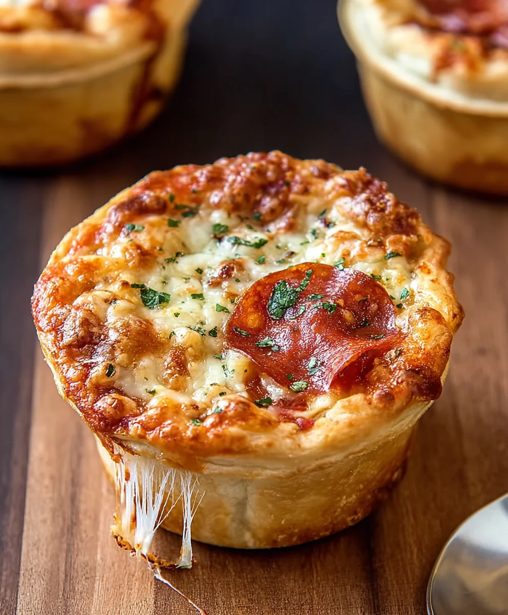 Mini Pizza Pot Pies - Delicious Beef Topping