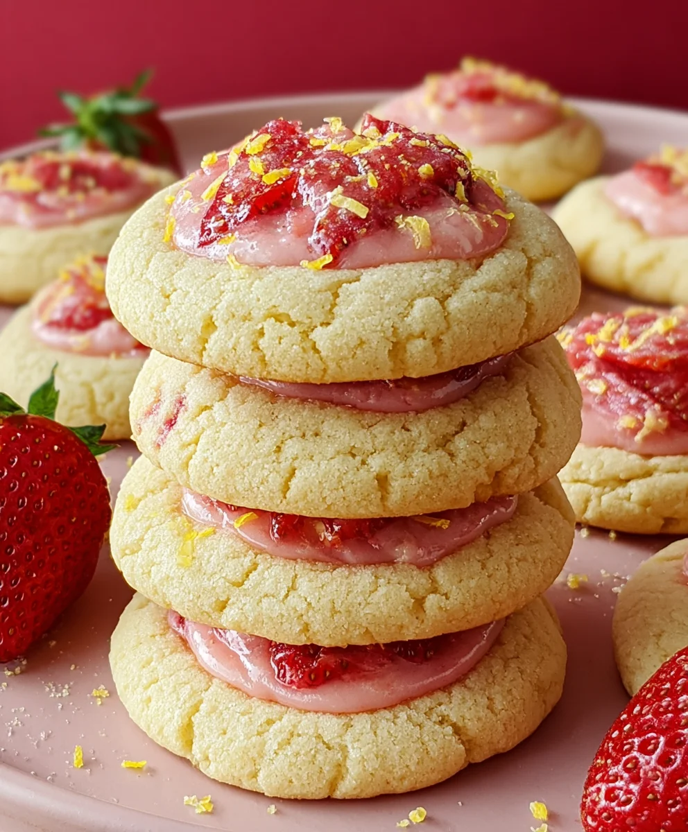 Strawberry Lemonade Cookies - Zesty & Sweet Treat
