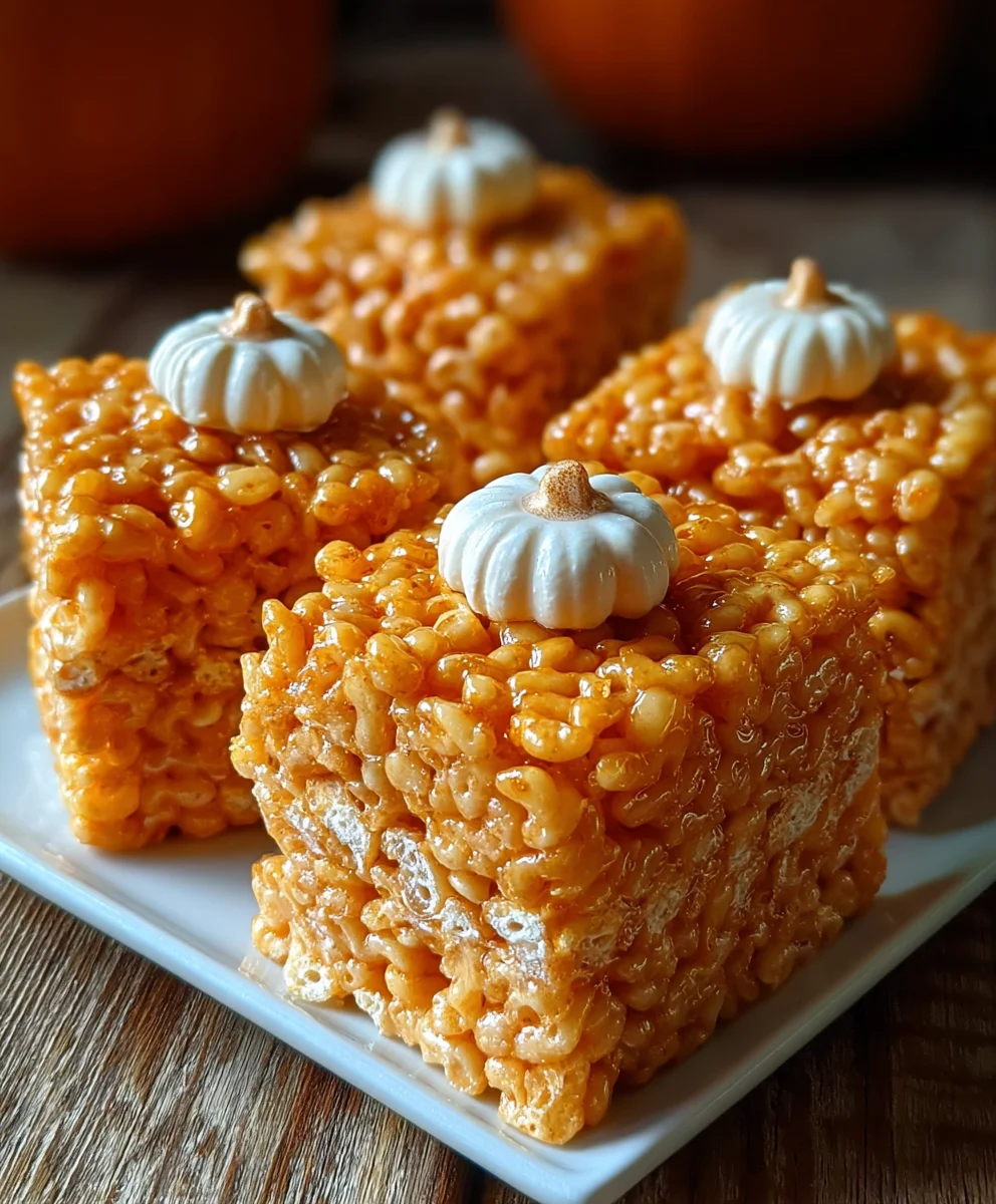 Pumpkin Rice Krispie Treats - Easy Fall Dessert