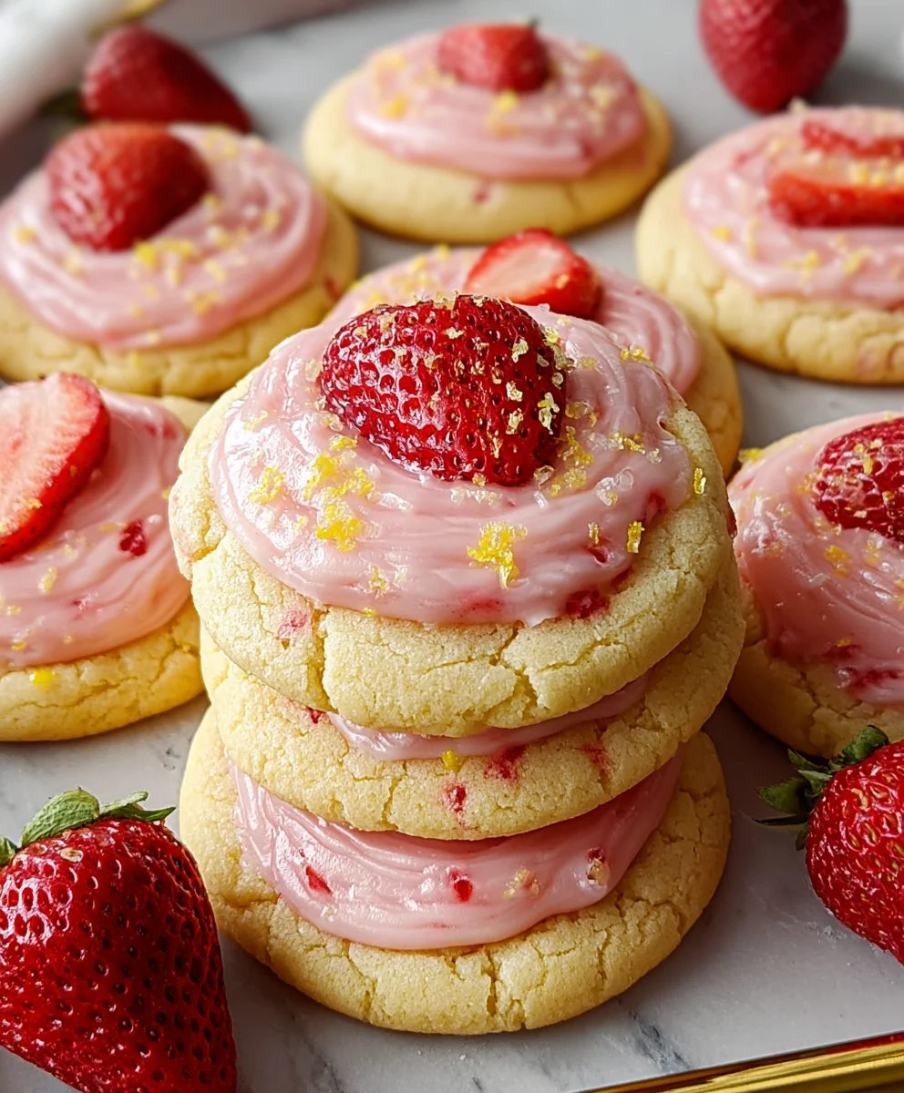Strawberry Lemonade Cookies - Zesty & Sweet Treat