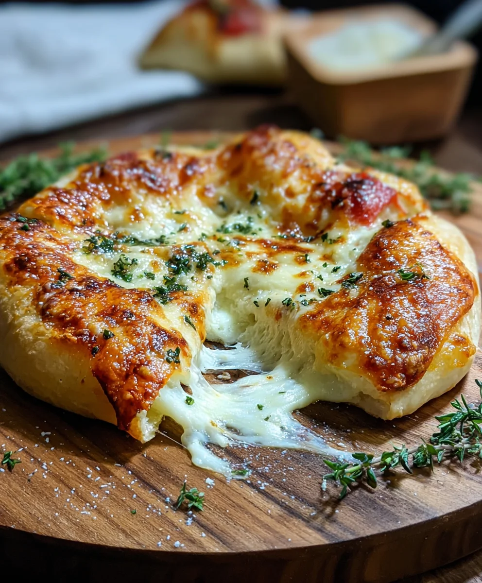 Stuffed Brie Pizza Recipe- Creamy Gooey Delight