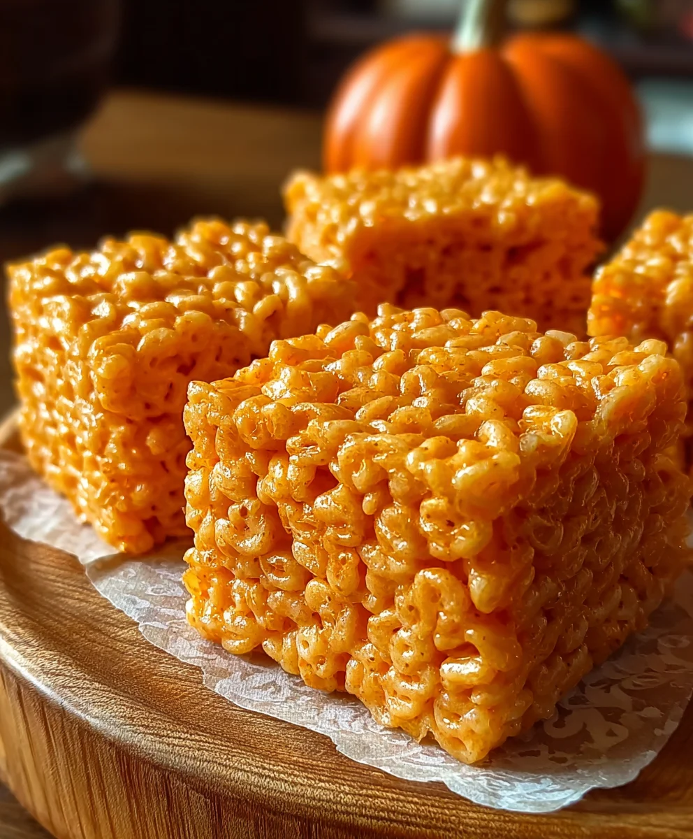 Pumpkin Rice Krispie Treats - Easy Fall Dessert
