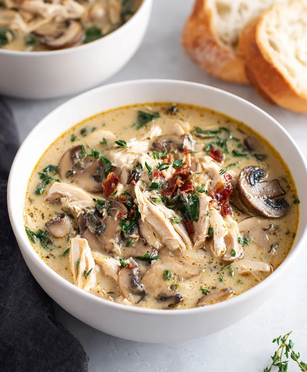 Rotisserie Chicken Mushroom Soup - Cozy Comfort Food
