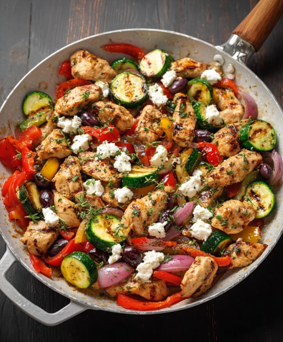 Mediterranean Chicken Stir Fry- Quick & Healthy Dinner