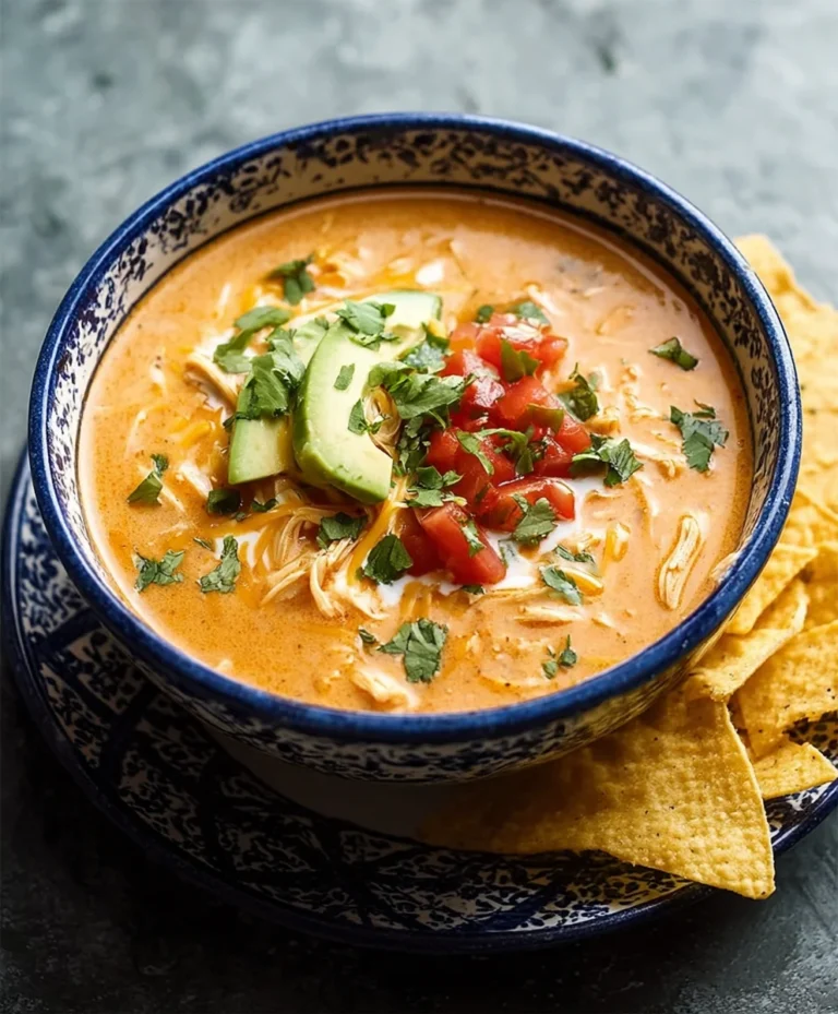 Creamy Chicken Enchilada Soup- Easy & Delicious Recipe