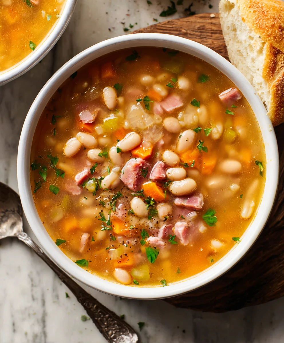 Easy Beef Beef Ham Bean Soup Recipe-Hearty & Delicious