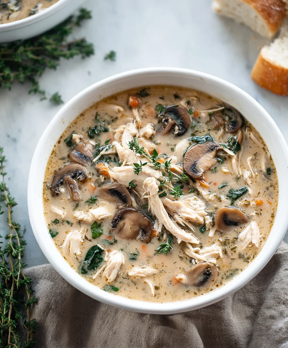 Rotisserie Chicken Mushroom Soup - Cozy Comfort Food