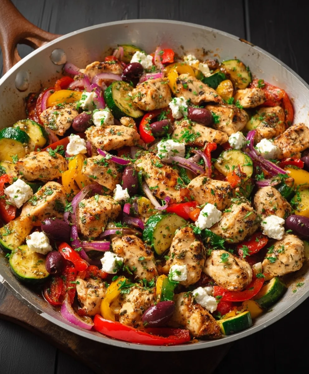 Mediterranean Chicken Stir Fry- Quick & Healthy Dinner
