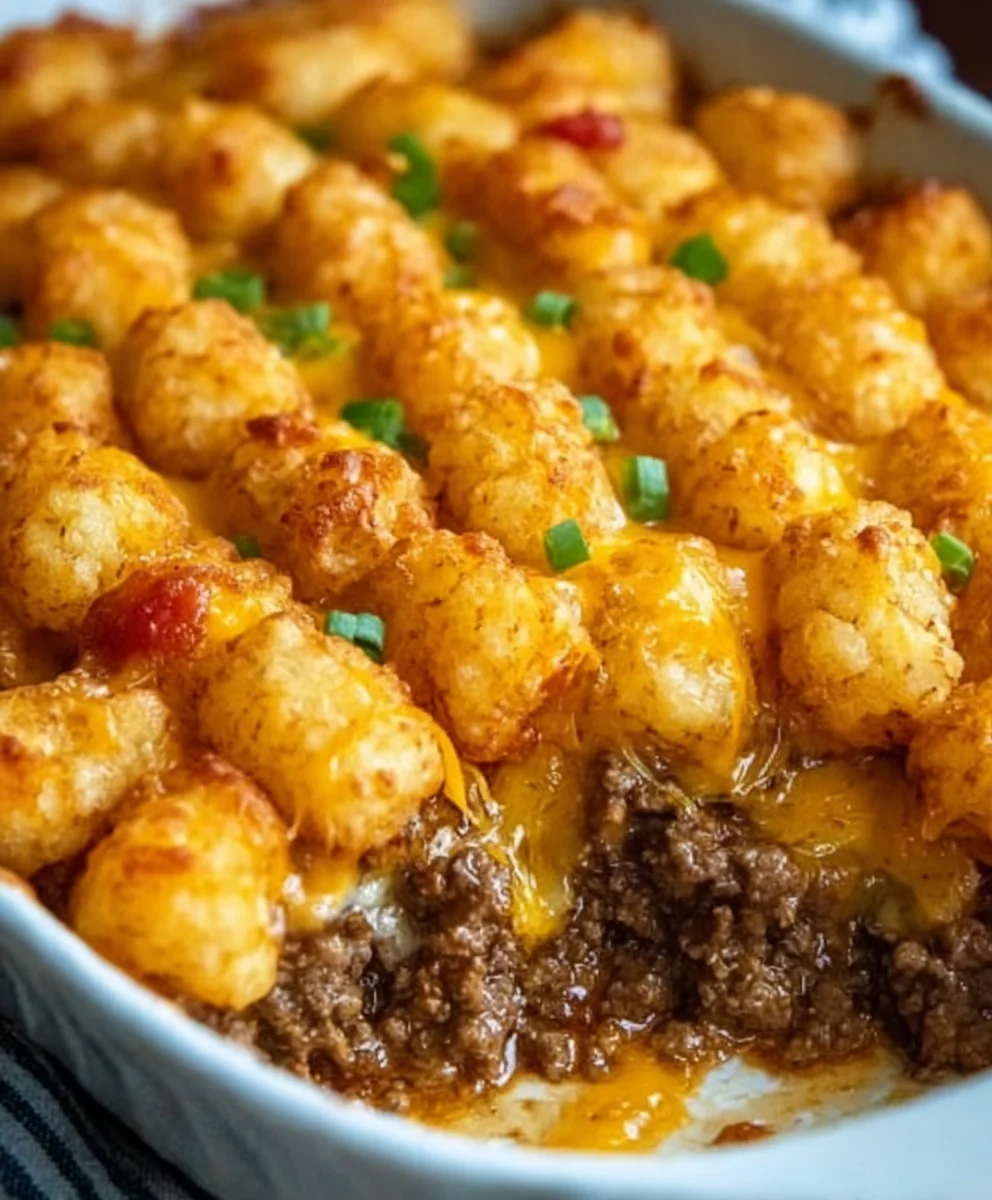 Easy Tater Tot Casserole with Ground Beef Recipe