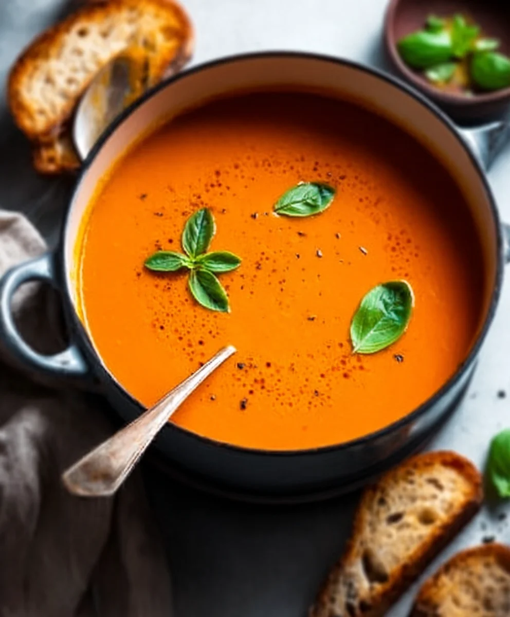 Creamy Tomato Soup Middle-of-Winter - Quick & Cozy