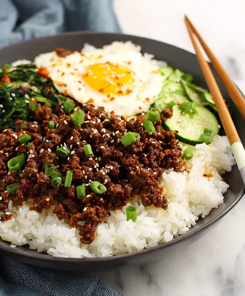 Quick Korean Ground Beef Bowl Recipe