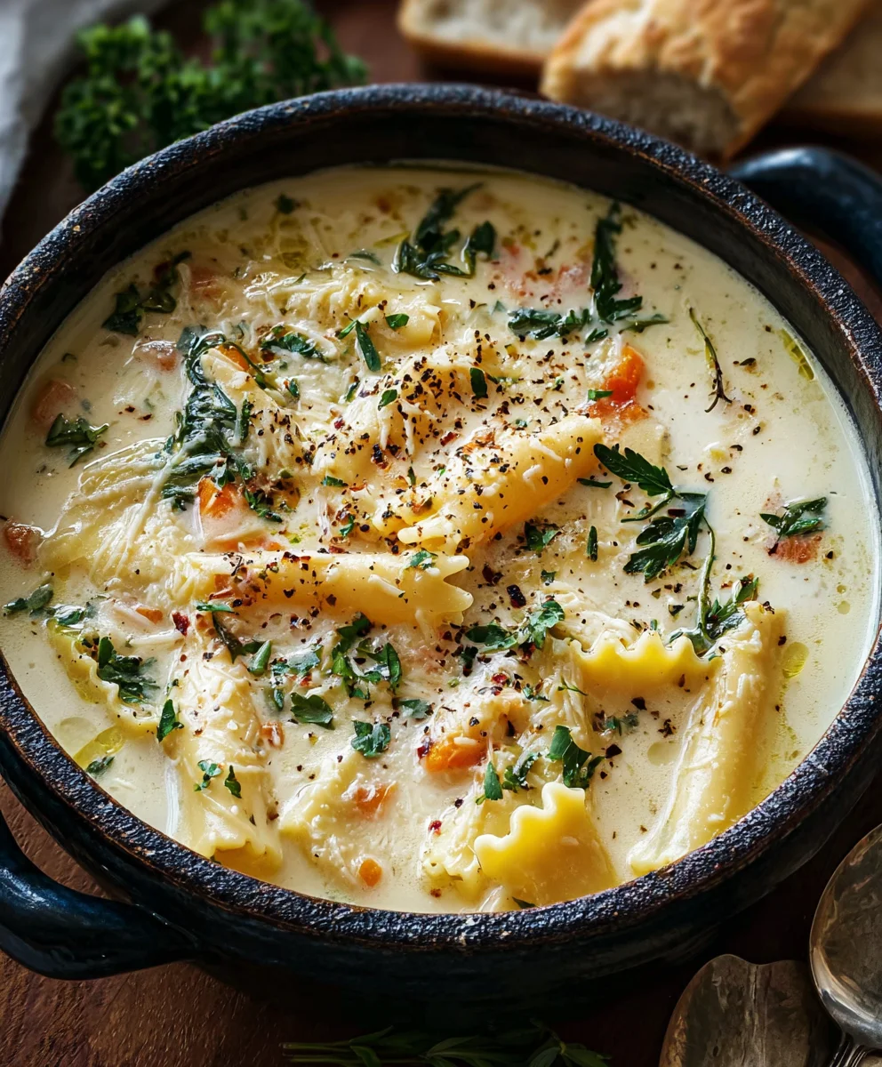Creamy White Lasagna Soup - Easy Comfort Meal