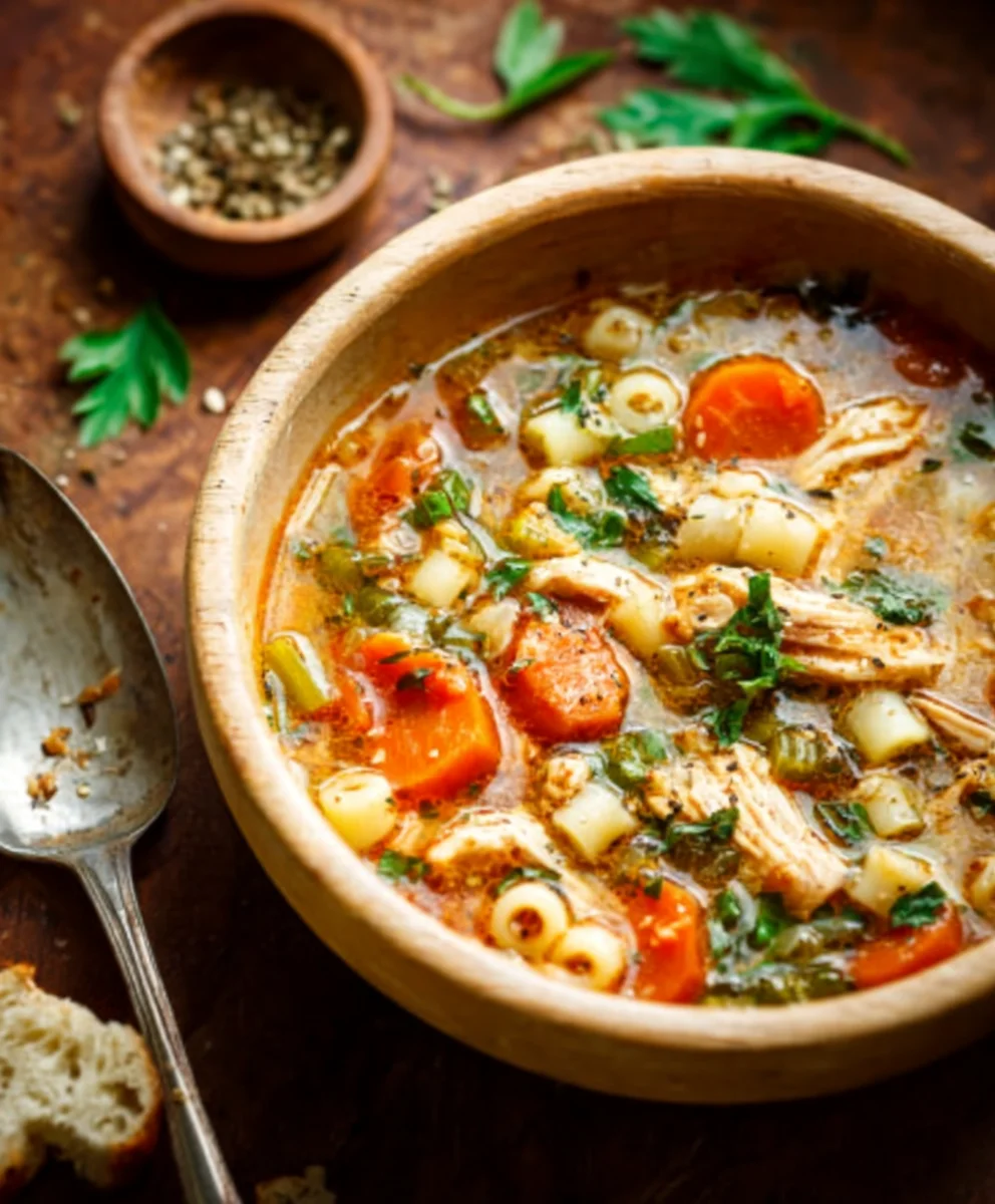 Sicilian Chicken Soup- Authentic Italian Flavor