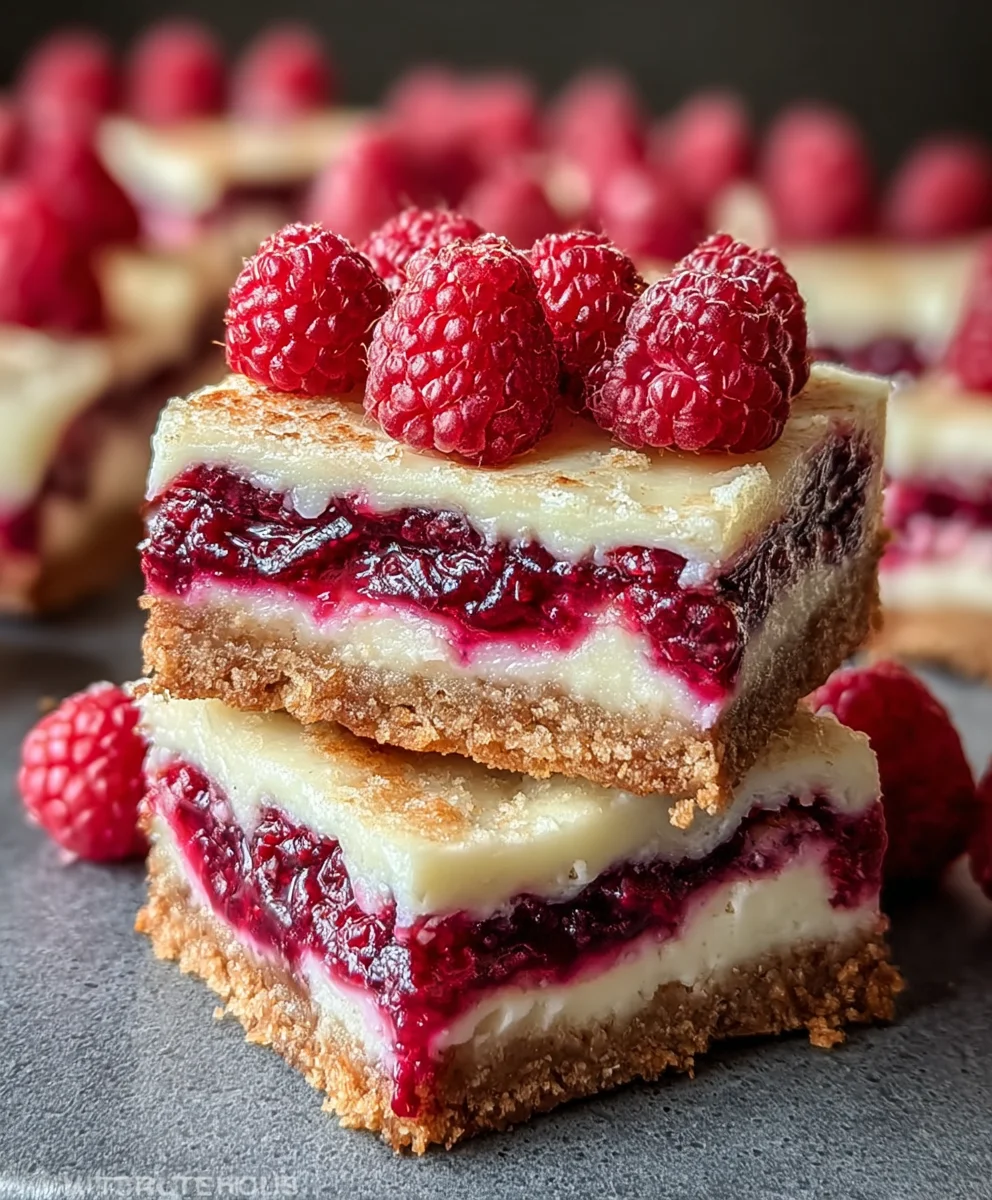 Easy Raspberry Cheesecake Bars - Decadent Treat
