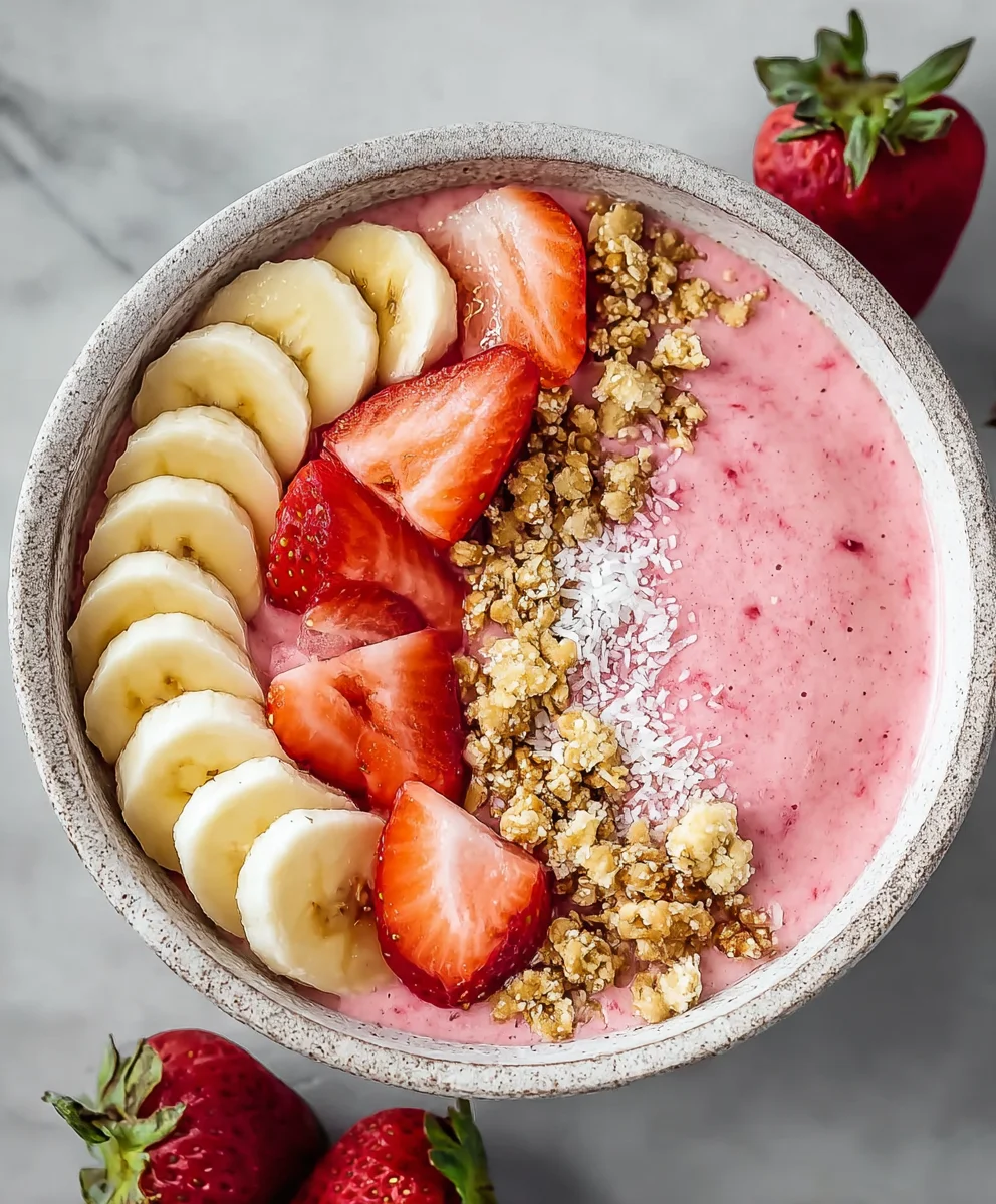 Strawberry Banana Smoothie Bowl- Easy Healthy Treat