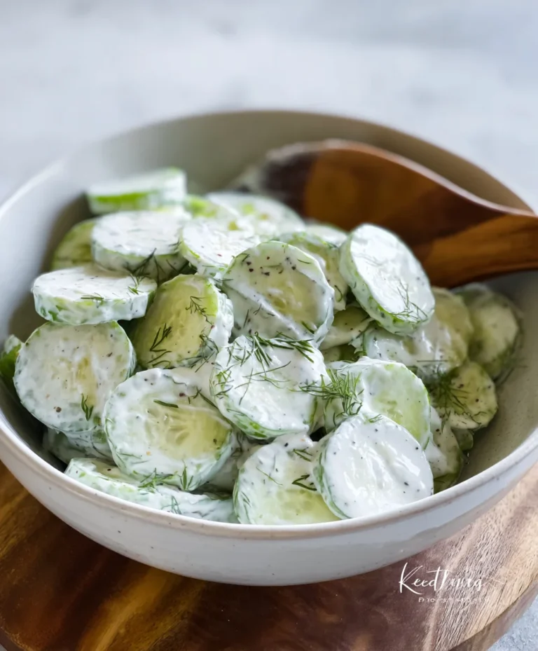 Creamy Cucumber Salad- Refreshing & Easy Recipe