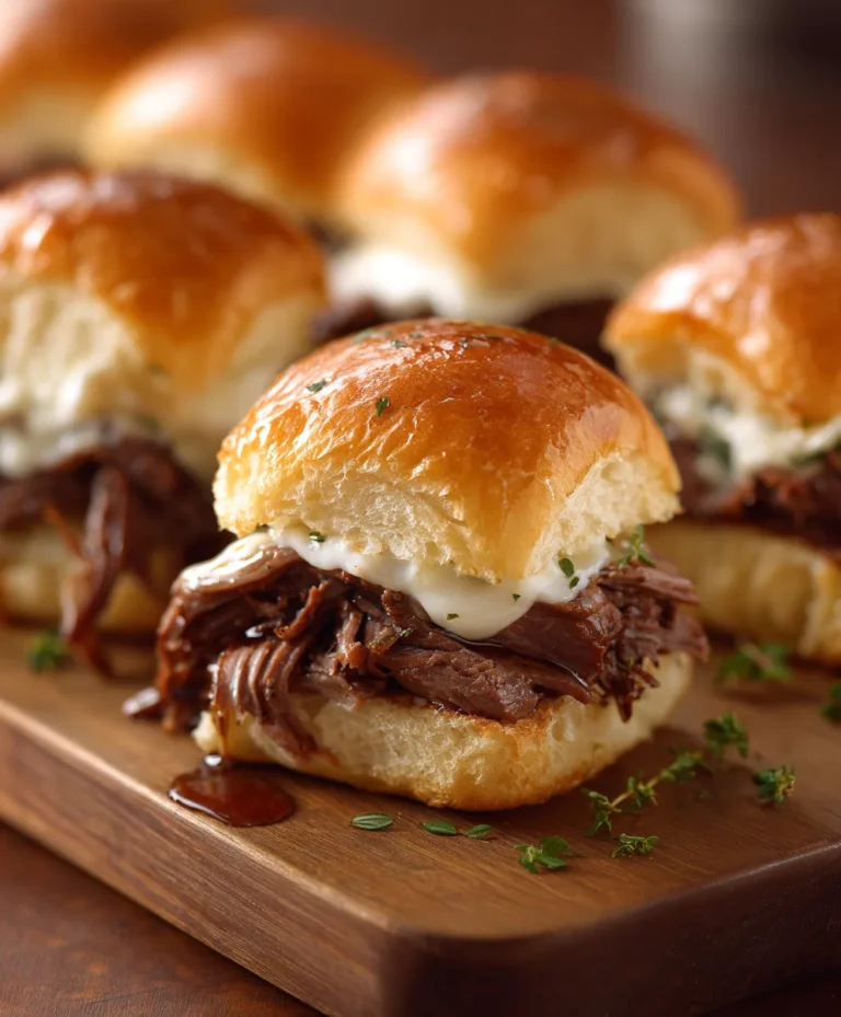 Easy French Dip Sliders – Crowd Pleasing Appetizer