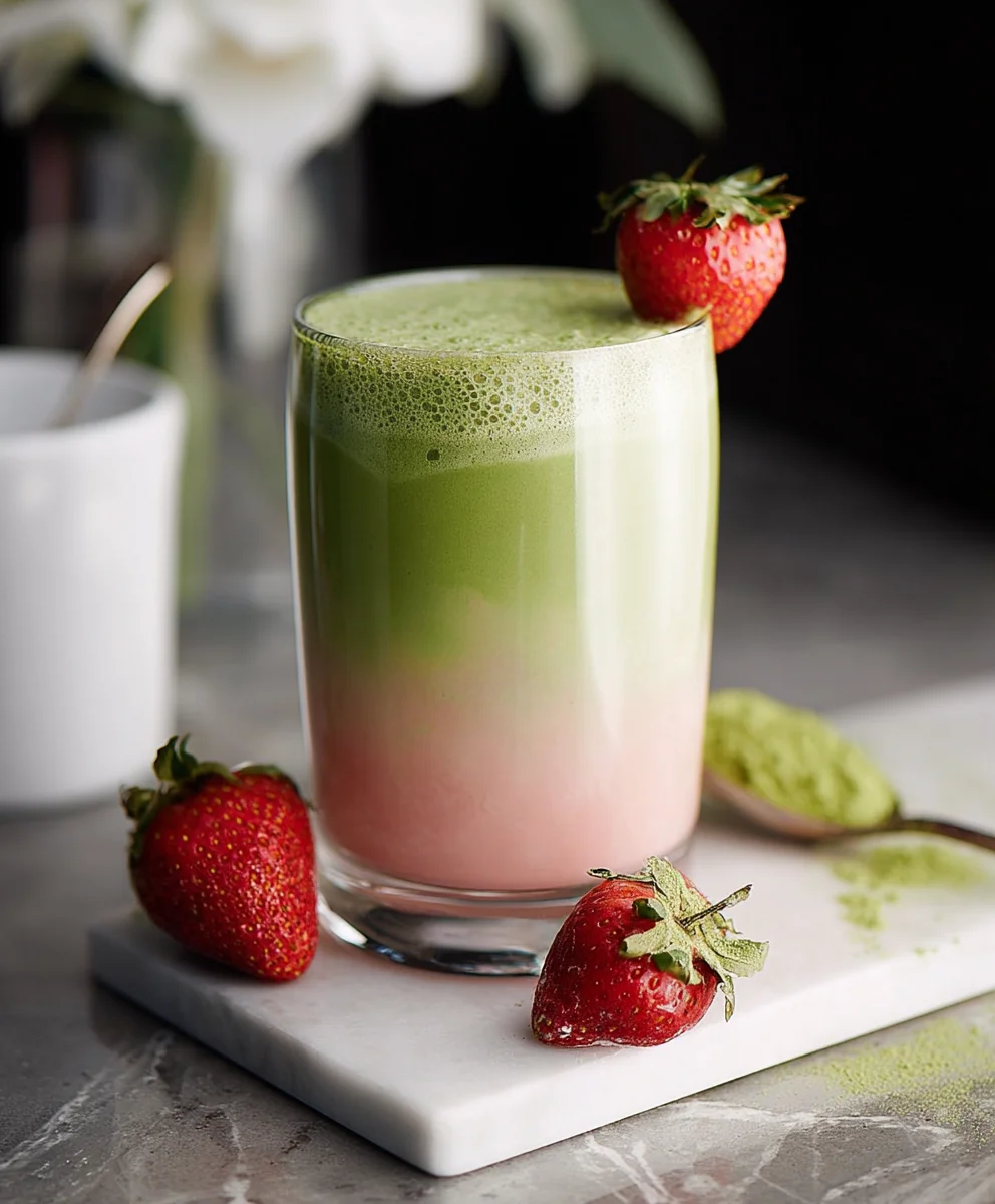 Strawberry Matcha Latte Recipe - Creamy & Refreshing Drink