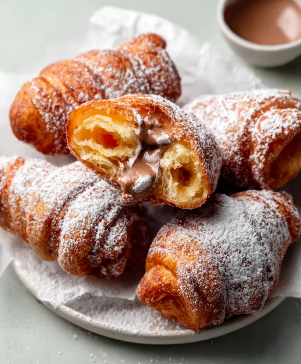 Easy Fried Croissant Beignets Recipe