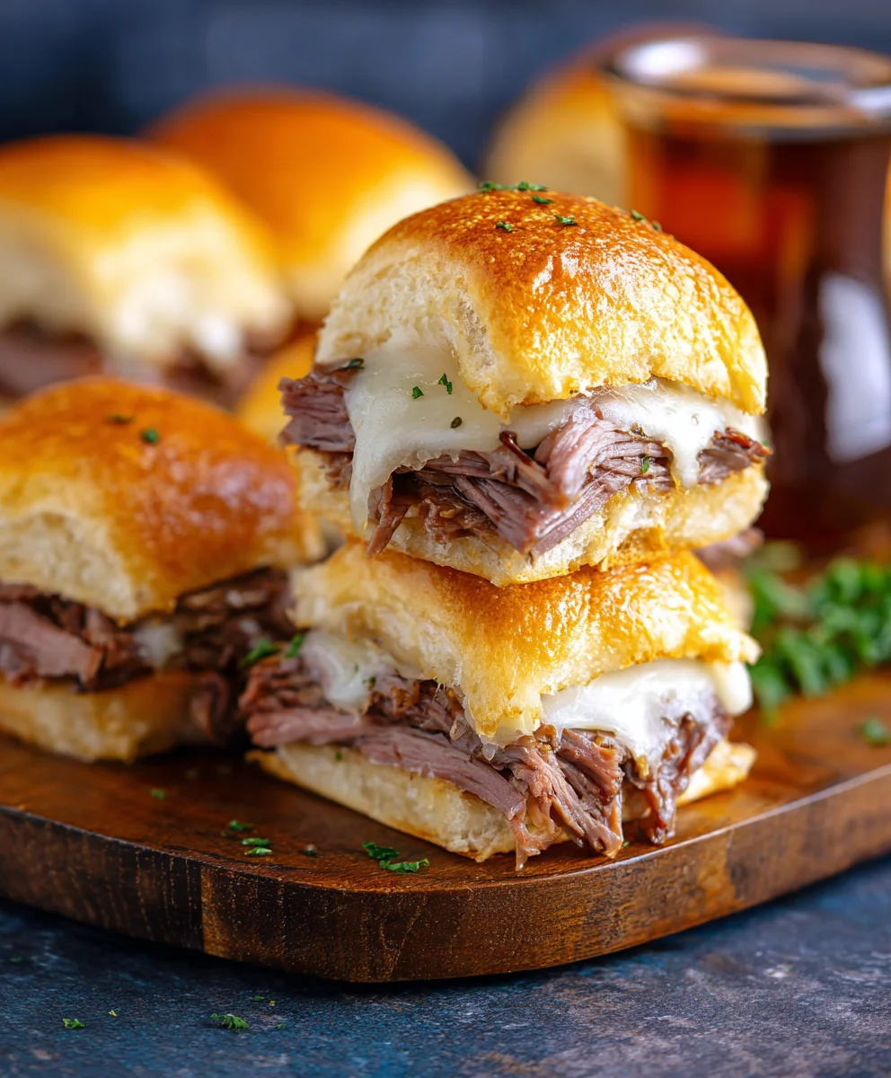 Easy French Dip Sliders - Flavorful Beef Sandwiches