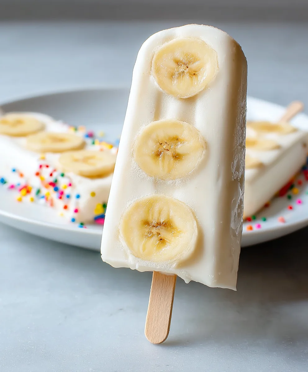 Easy Frozen Banana Yogurt Pops - Healthy Dessert