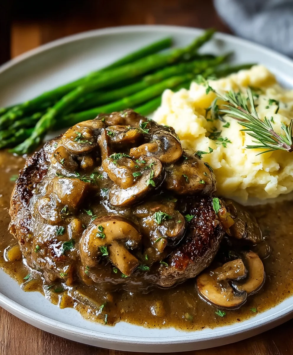 Bobby Flay Salisbury Steak-Mushroom Gravy Recipe
