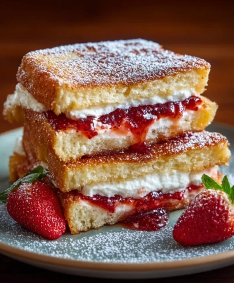 Fried Strawberry Cheesecake Sandwiches-Sweet Dessert