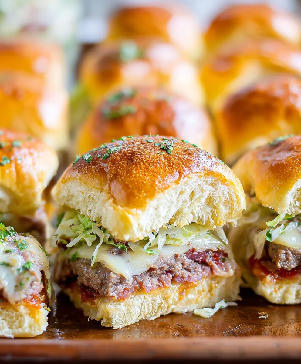 Beef Grinder Sliders- Easy Italian Party Bites