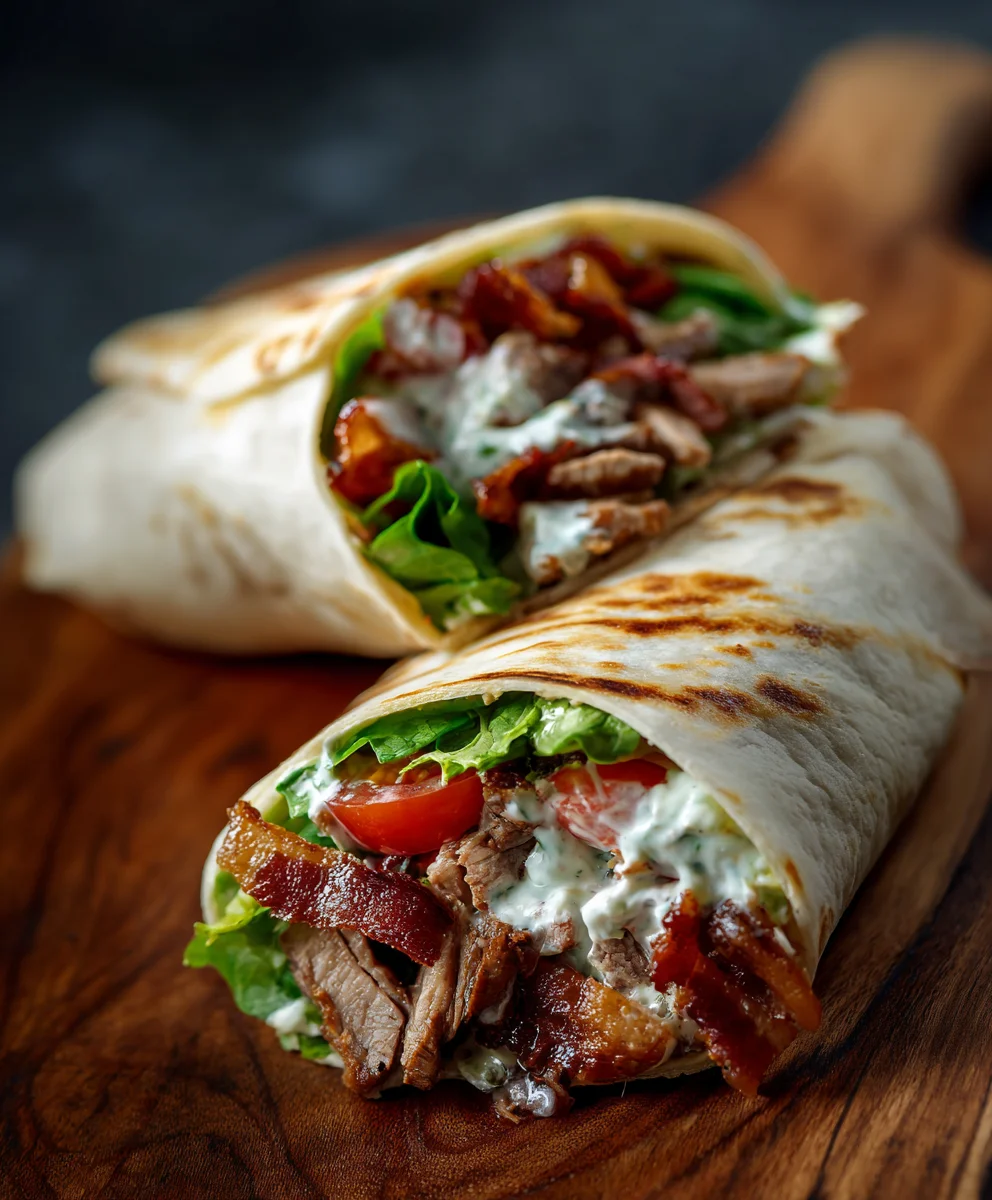 Crispy Chicken Beef-Beef Bacon Ranch Wrap Recipe