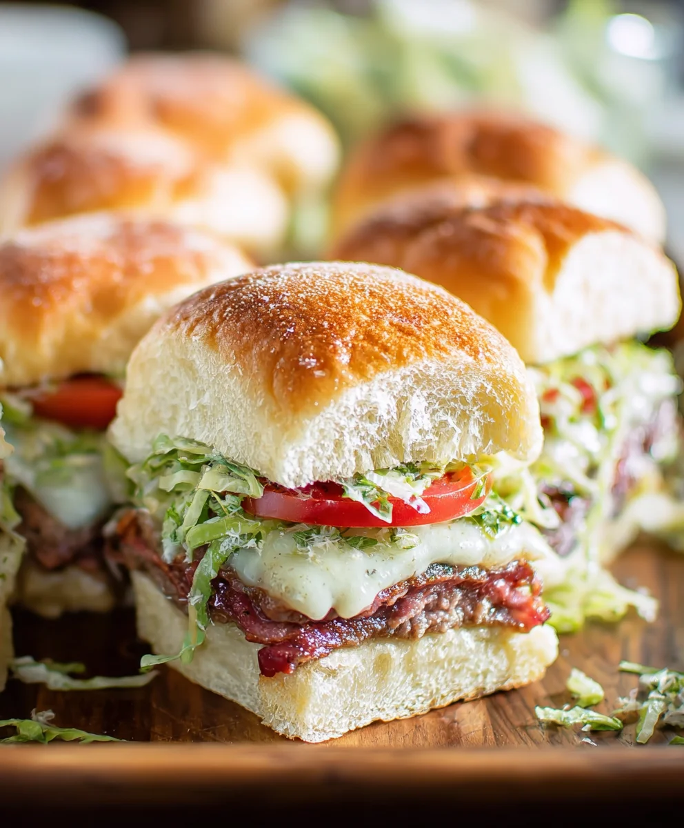 Beef Grinder Sliders- Easy Italian Party Bites