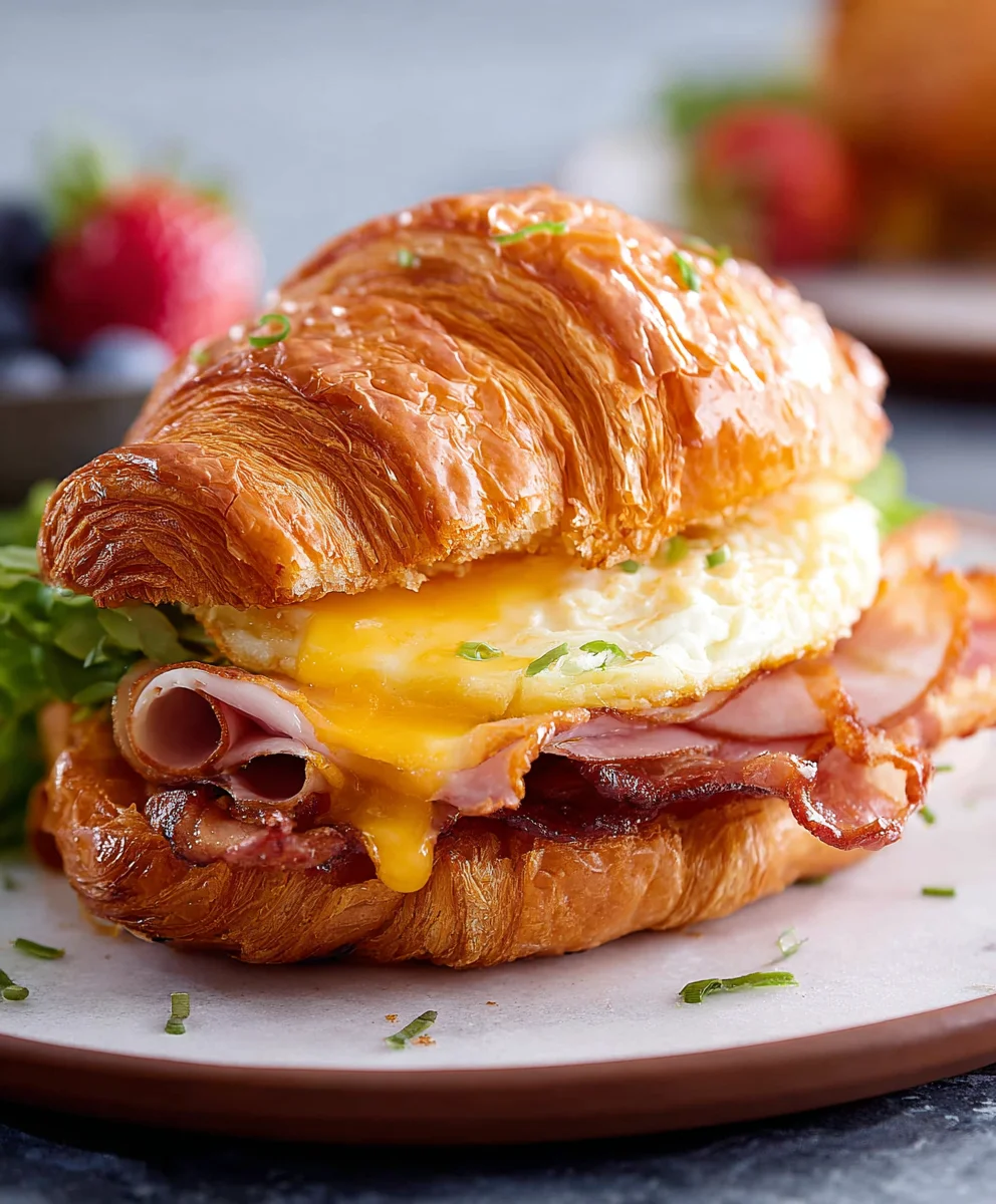 Easy Croissant Breakfast Sandwiches-Quick Morning Meal
