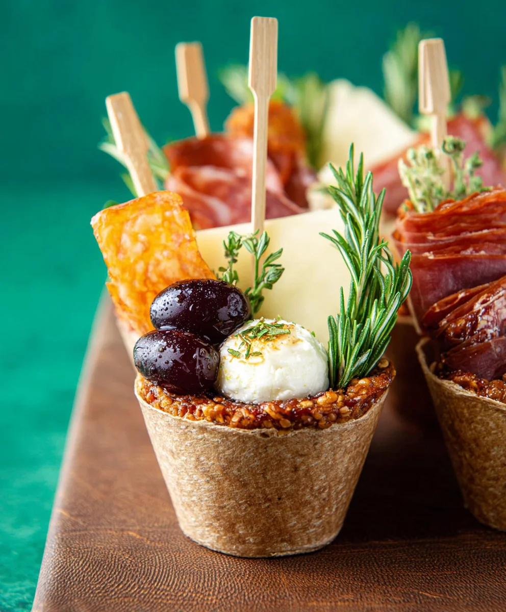 Easy Individual Charcuterie Cups-Party Perfect